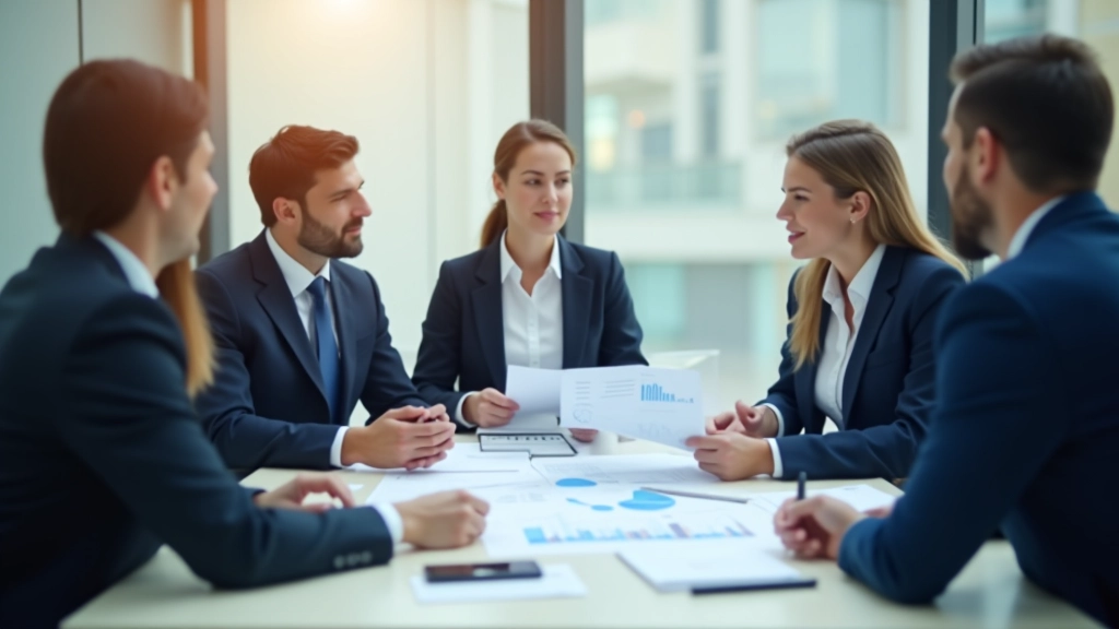 Professionelle Team-Meeting mit Wirtschaftsanalysten und Finanzexperten bei der Besprechung
