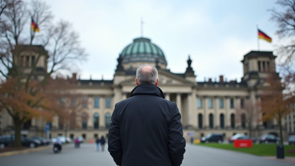 Deutsche Wirtschaftspolitik - Regierungsgebäude in Berlin mit Berliner Ansichten